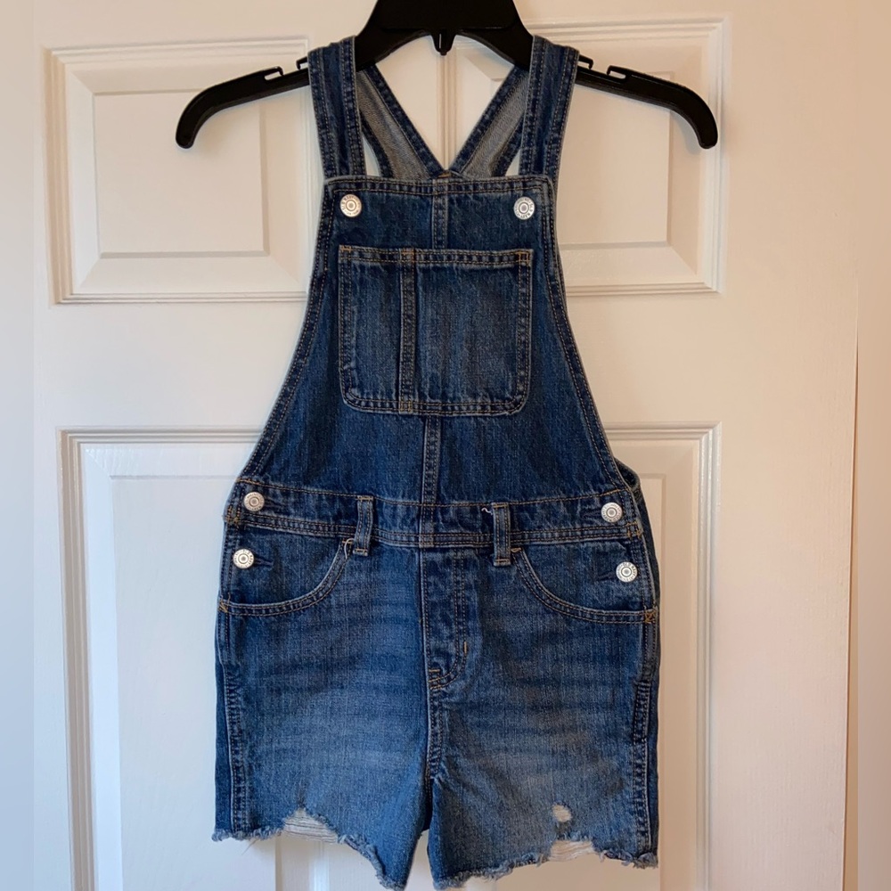 Girls’ Short Denim Overalls